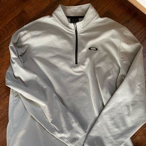 Oakley Light Gray Quarter-Zip Pullover Sweatshirt